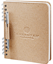 Spiral Bound Recycled Journal with Pen