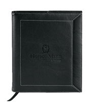 Stitched Black Leather Journal Notebook